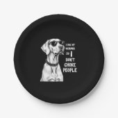 Ich umarmte meinen Weimaraner, damit ich nicht Leu Pappteller (Vorderseite)