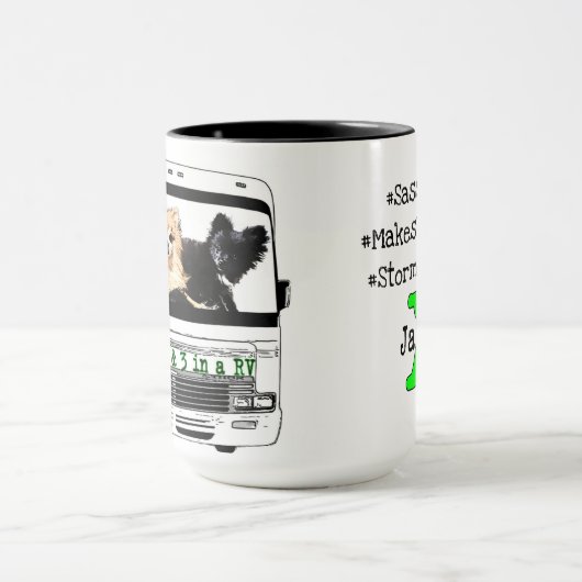 Ich und 3 in einer RV-Kaffee-Tasse Tasse (Zentrum)