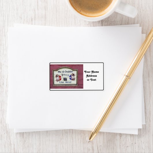 Ich und Crabby Adressaufkleber (Insitu)