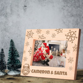 Ich und der Weihnachtsmann Snowflake Individuelle  Geätzte Rahmen