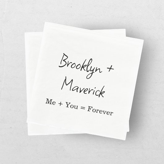 Ich und du für immer Hochzeitsprobe-Dinner Serviette