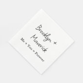 Ich und du für immer Hochzeitsprobe-Dinner Serviette (Ecke)