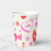 Ich und du Romantischer Herzenscup Pappbecher (Links)