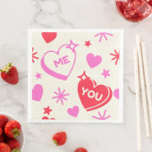 Ich und du Romantisches Herzbuch Napkin Serviette (Beispiel)