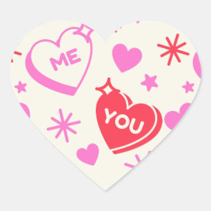 Ich und du Sticker für romantische Herzen