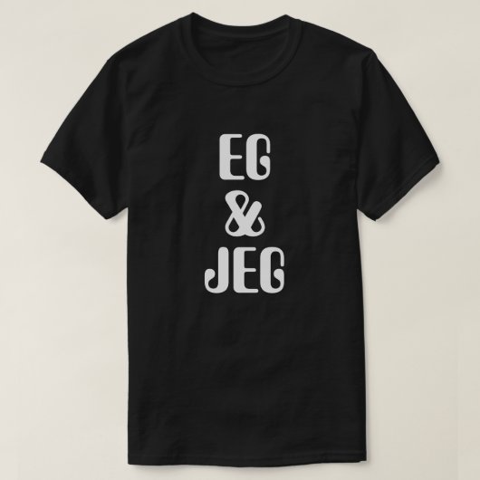 Ich und ich in norwegischem Schwarz T-Shirt (Design vorne)