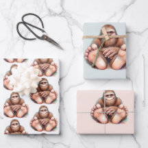 Ich und mein Bigfoot-Geschenkpapier
