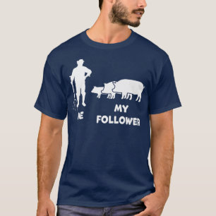 Ich und mein Folkloreblütenblümchen Bauer Schweine T-Shirt