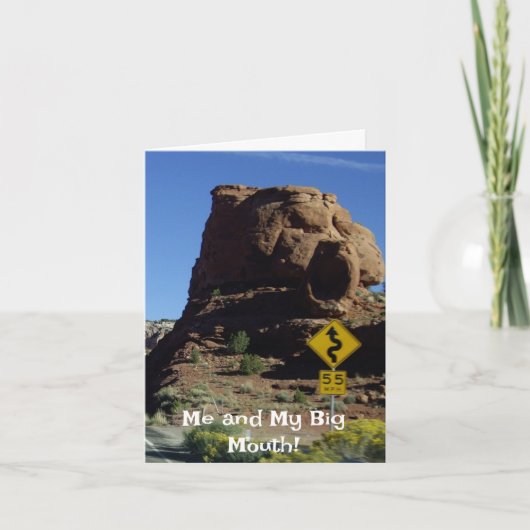 Ich und mein großer Mund - es tut mir leid! Grußka Karte (Vorderseite)