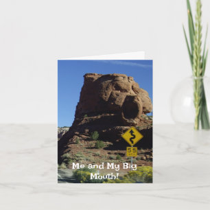 Ich und mein großer Mund - es tut mir leid! Grußka Karte