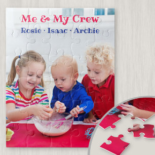 Ich und meine Crew Personalisiertes Kinderfoto Puzzle