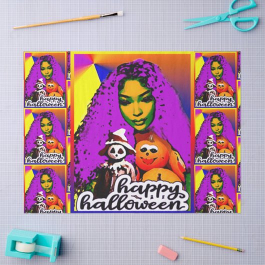Ich und meine Halloween-Freunde Seidenpapier (Basteln)