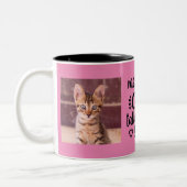 Ich und meine Katze reden über dich Zweifarbige Tasse (Links)