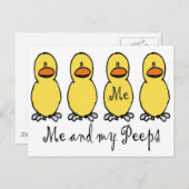Ich und meine Pieps Postkarte (Vorne/Hinten)