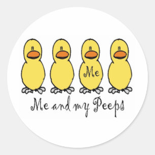Ich und meine Pieps Runder Aufkleber