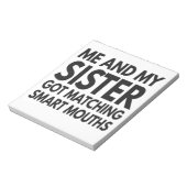 Ich und meine Schwester Got, kluge Mäuler zu treff Notizblock (Rotiert)