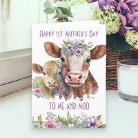 Ich und Moo Niedlich Mutter und Baby Cow Muttertag