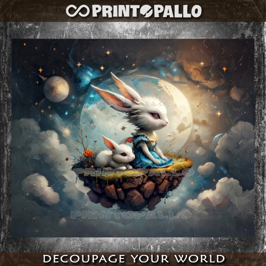 Ich und Sie, die letzten von uns Kaninchen Seidenpapier