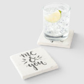 Ich und Sie Steinuntersetzer (Seitenansicht)