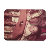 Ich und Vater Foto Magnet (Horizontal)