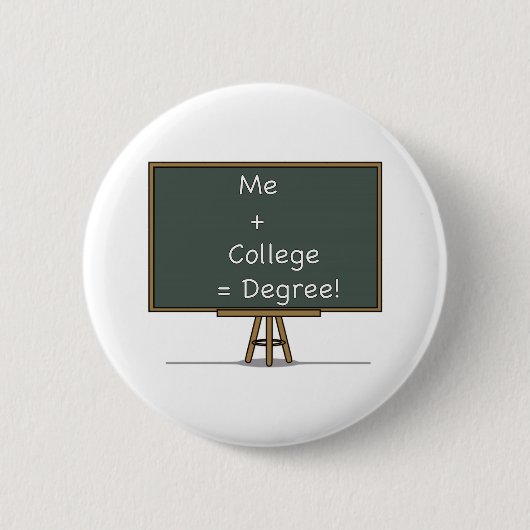 Ich + Uni = Grad-Knopf Button (Vorderseite)