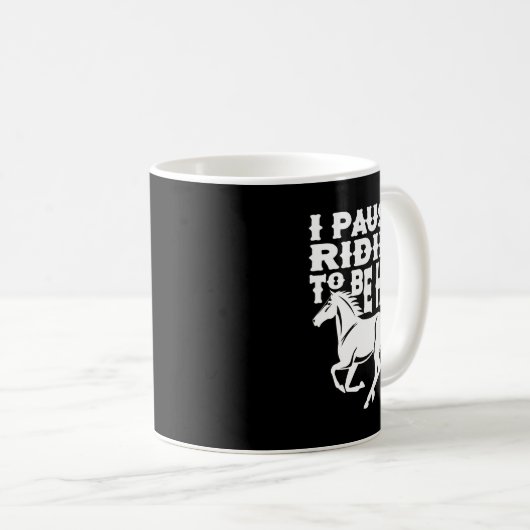 Ich unterbreche mich, um hier zu sein, ein sonnige kaffeetasse (VorderseiteRechts)