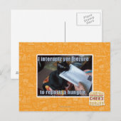 Ich unterbreche Yen Leezure Postkarte (Vorne/Hinten)
