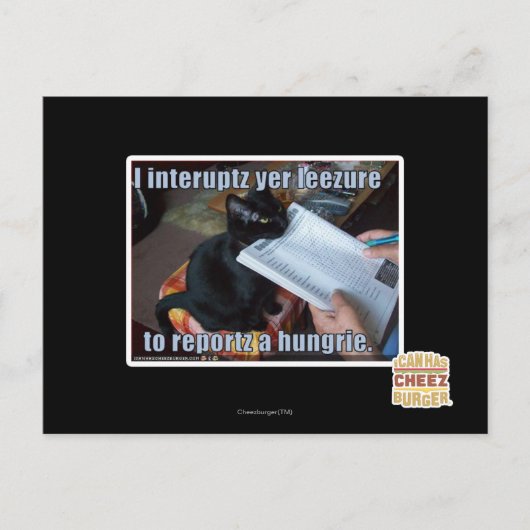 Ich unterbreche Yen Leezure Postkarte (Vorderseite)