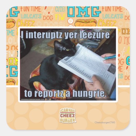 Ich unterbreche Yen Leezure Quadratischer Aufkleber (Vorderseite)