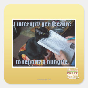 Ich unterbreche Yen Leezure Quadratischer Aufkleber