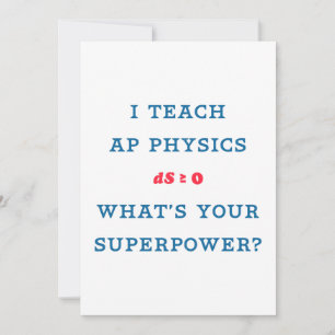 Ich unterrichte AP Physik. Was ist dein Superhelde