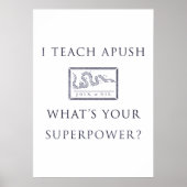 Ich unterrichte AP US History (APUSH) Poster (Vorne)