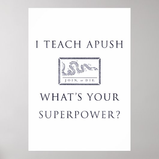 Ich unterrichte AP US History (APUSH) Poster (Vorne)