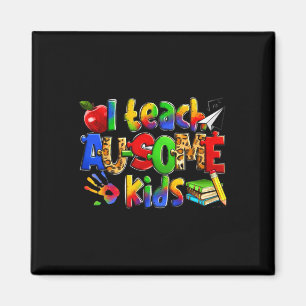 Ich unterrichte Au-some Kinder Lehrer Welt Autismu Magnet