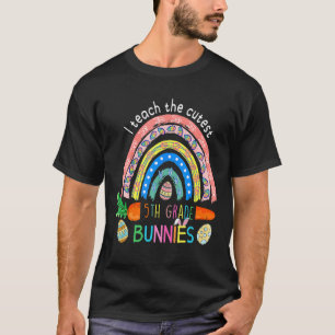 Ich unterrichte das Niedliche Rainbow-Happy der 5. T-Shirt