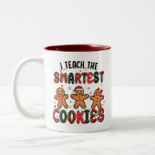 Ich unterrichte den Smarteststen Cookies-Lehrer Zweifarbige Tasse (Links)