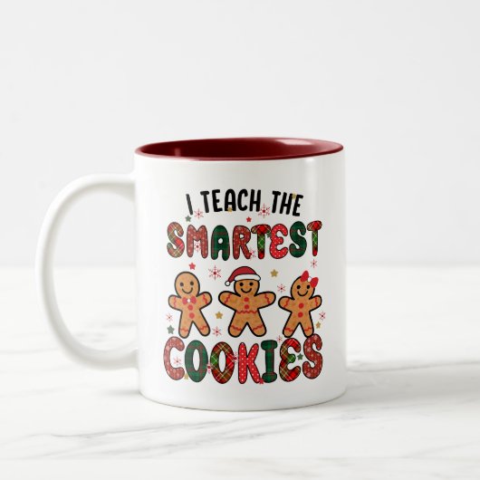 Ich unterrichte den Smarteststen Cookies-Lehrer Zweifarbige Tasse (Links)
