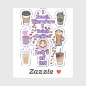 Ich unterrichte deshalb Kaffee Aufkleber (Blatt)