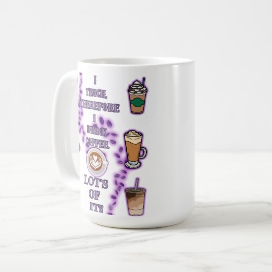 Ich unterrichte deshalb Kaffee Kaffeetasse (Vorderseite Links)