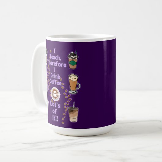 Ich unterrichte deshalb Kaffee Kaffeetasse (Vorderseite Links)