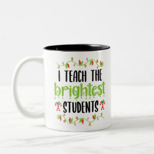 Ich unterrichte die hellsten Schüler Weihnachtsleu Zweifarbige Tasse