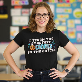 Ich unterrichte die klügsten Cookies im Stapelblau T-Shirt