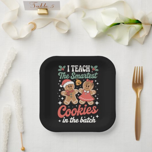 Ich unterrichte die klügsten Cookies im Stapellehr Pappteller (Hochzeit)