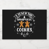 Ich unterrichte die klügsten Cookies Weihnachten Alkoholflaschenetikett (Einzelnes Label)