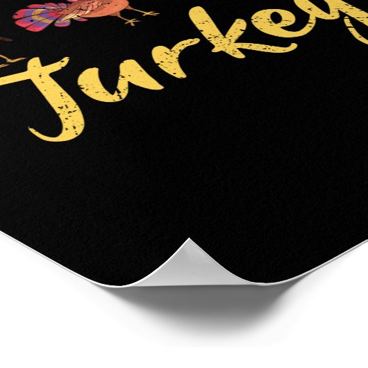 Ich unterrichte die Niedlichste kleine Türkei Schu Poster (Ecke)