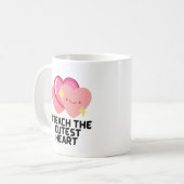 Ich unterrichte die niedlichsten Herzen Kaffeetasse (Vorderseite Links)