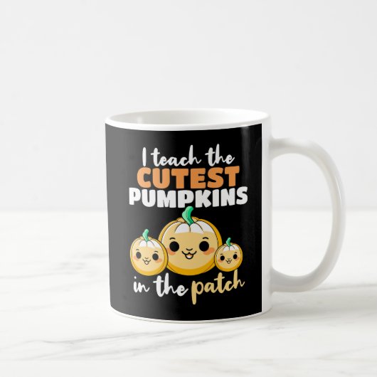 Ich unterrichte die Niedlichsten Kürbis Halloween- Kaffeetasse (Rechts)