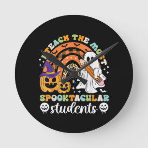 Ich unterrichte die spooktastischsten Schüler  Runde Wanduhr