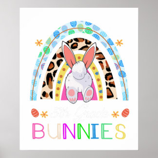 ich unterrichte die süßesten 5. Klasse Kaninchen R Poster