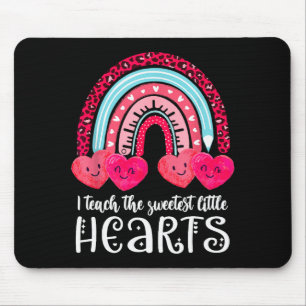 Ich unterrichte die süßesten Herzen Regenbogen-Leh Mousepad
